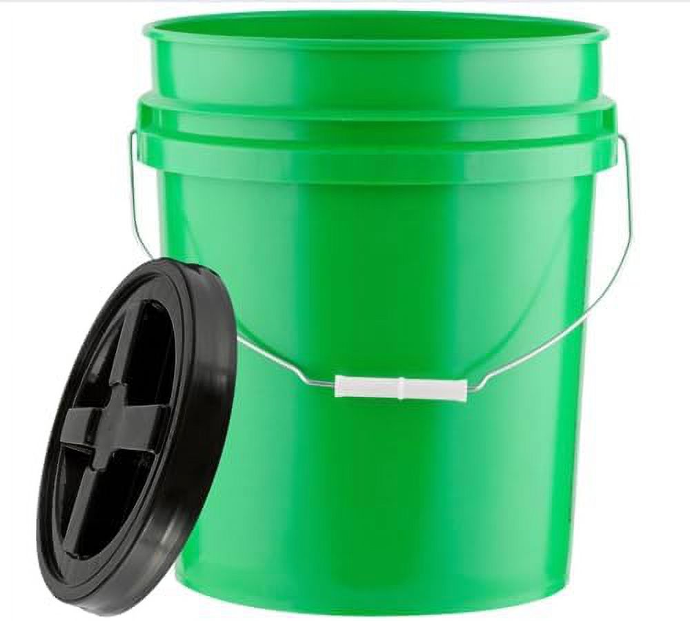 5 Gallon Grade Plastic Bucket With Air Tight On Lid Made In Container