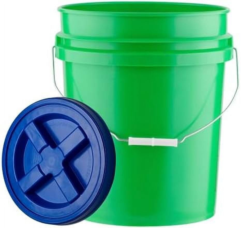 5 Gallon Grade Plastic Bucket With Air Tight On Lid Made In Container