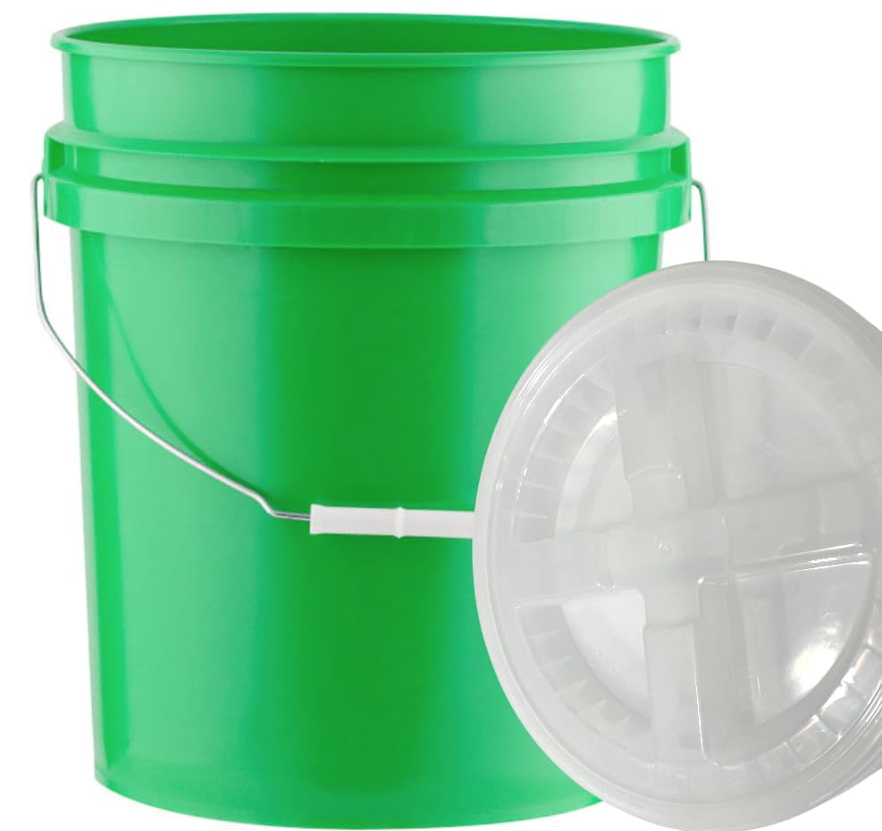 5 Gallon Grade Plastic Bucket With Air Tight On Lid Made In Container