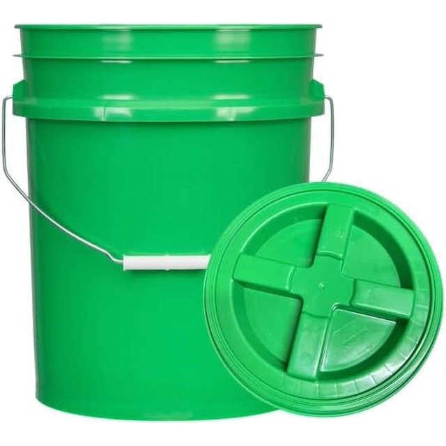 5 Gallon Grade Plastic Bucket With Air Tight On Lid Made In Container