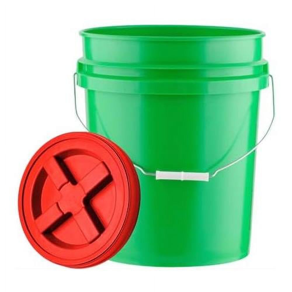 5 Gallon Grade Plastic Bucket With Air Tight On Lid Made In Container