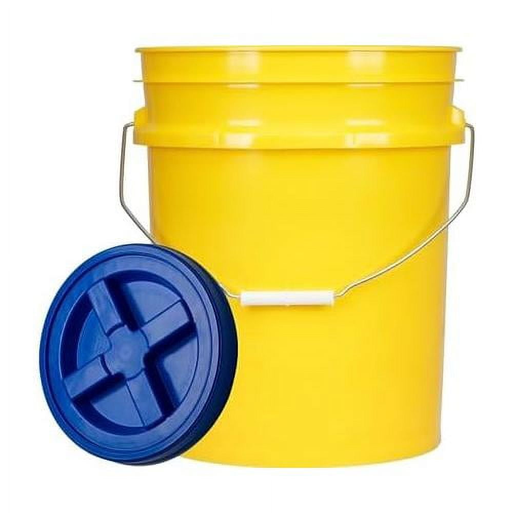 5 Gallon Grade Plastic Bucket With Air Tight Screw On Lid Made In