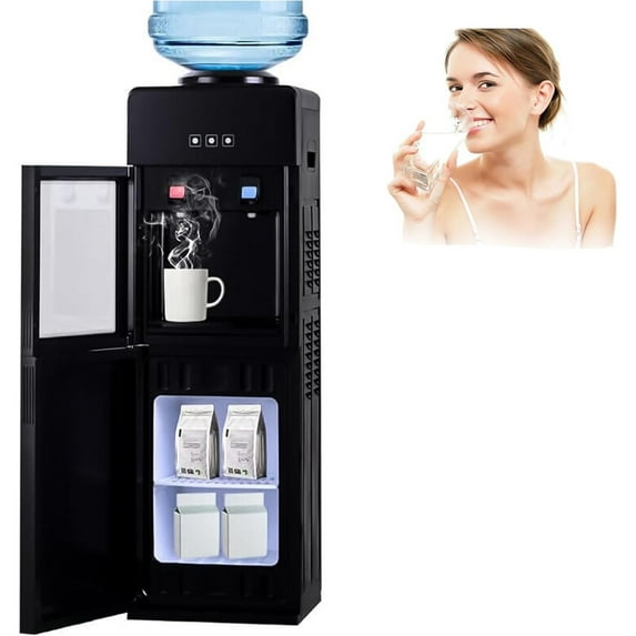 5 Gallon Hot & Cold Water Dispenses Water Cooler Dispenser Top Loading for Home Black2