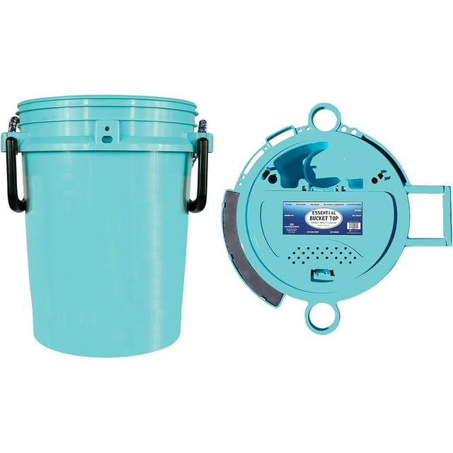 5 Gallon Ismart Bucket (Rope Handle) With Essential Top (Aqua