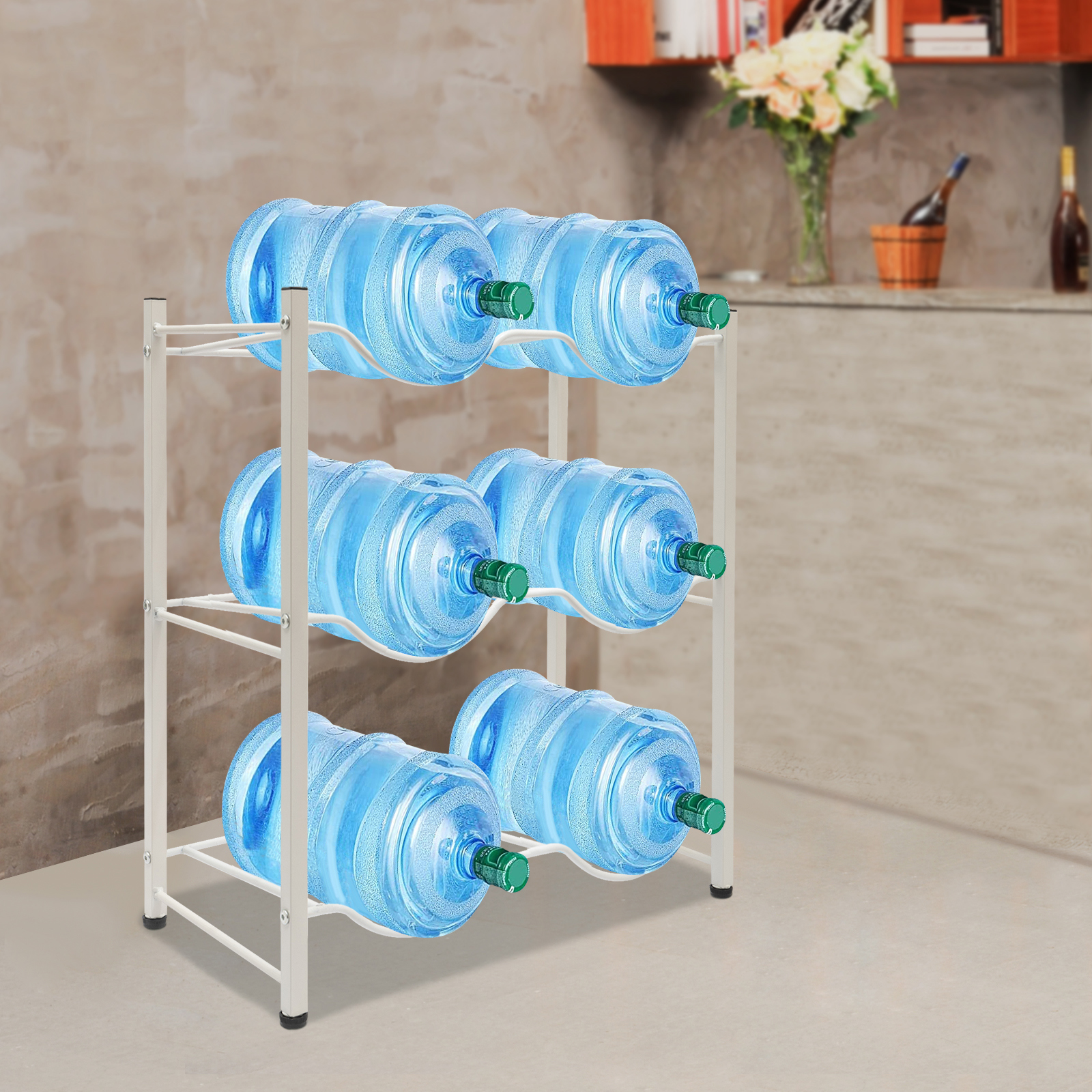 5 Gallon Modern Water Bottle Holder Heavy Duty Water Cooler Jug Rack 3 ...