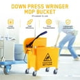 5 Gallon Mop Bucket with Wringer & Wheels Floor Cleaning Bucket