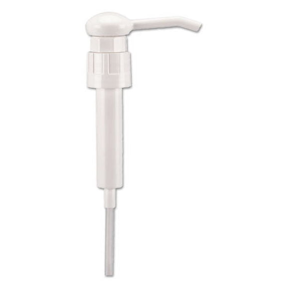 5 Gallon Pail Pump, White, Plastic, 24/Carton