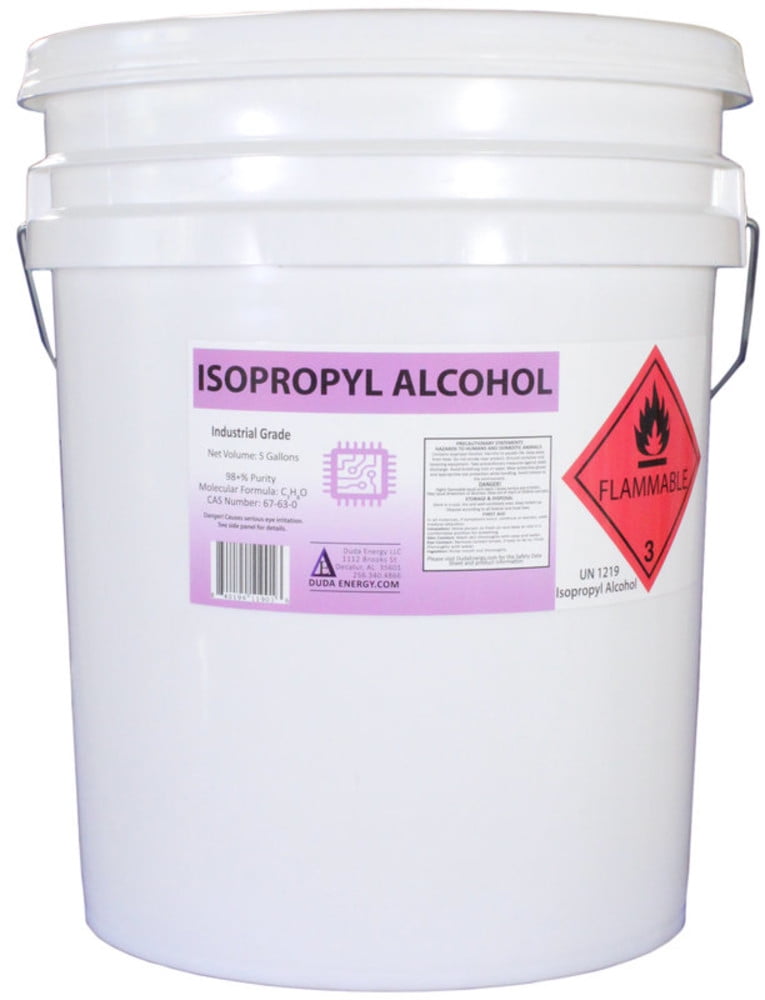 5 Gallon Pail of 99+% Pure Isopropyl Alcohol Federal Grade IPA Concentrated Rubbing Alcohol