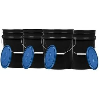 API Kirk 5 Gallon White Bucket & Lid - Durable 90 Mil All Purpose Pail -  Food Grade - BPA Free Plastic 