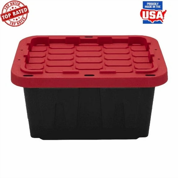 5 Gallon Plastic Storage Bin Snap Lid Stackable Lockable Durable Container New