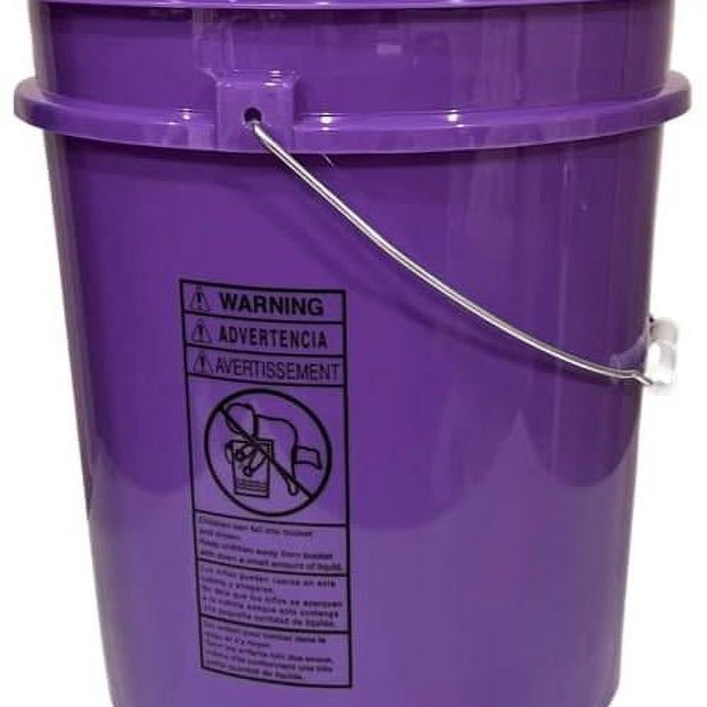 5 Gallon Purple Food Grade BPA Free, Made In USA, Plastic Bucket With