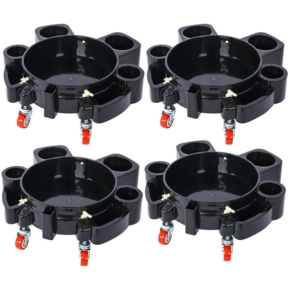 5 Gallon Rolling Bucket Dolly with 5 Swivel Casters for Easy Detailing