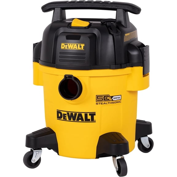 5 Gallon STEALTHSONIC Ultra-Quiet Wet/Dry Shop Vac, 4 Peak HP Powerful Suction, Built for Long-Lasting Performance, Portable Vacuum Garage, Workshop & Jobsite, DXV05P-QT