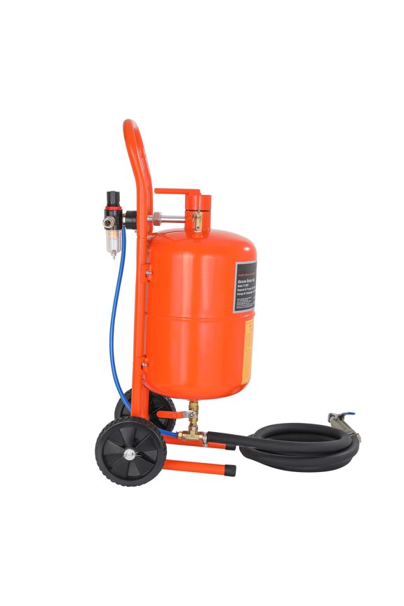 5 Gallon Sand Blaster, 60-110 PSI High Pressure Sandblaster, Portable Abrasive Blasting Tank, Air Sand Blasting Kit with 4 Ceramic Nozzles and Oil-Water Separator for Paint, Stain, Rust Removal