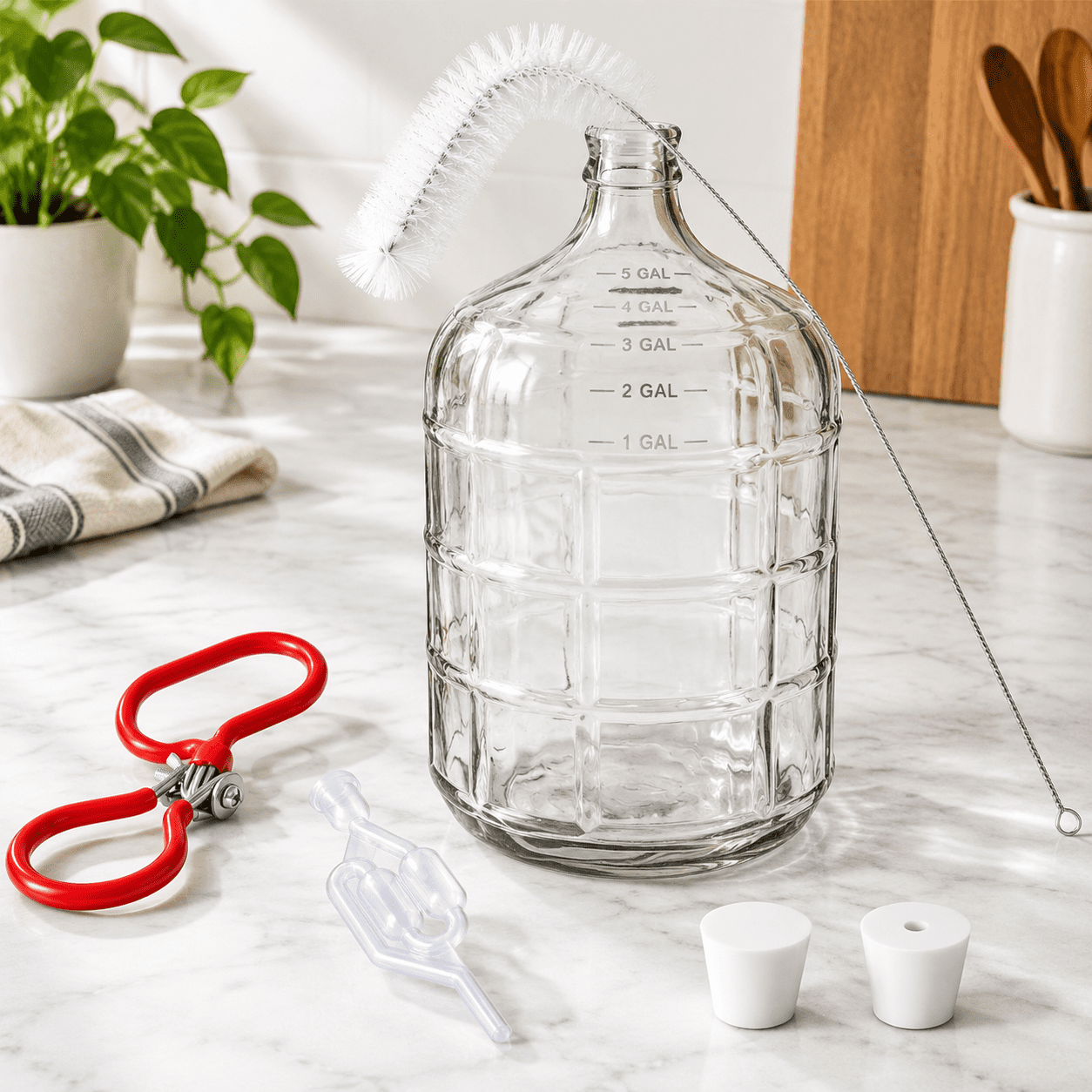 5 Gallon Silicone Fermentation Carboy Set for Beer Wine and Cider ...