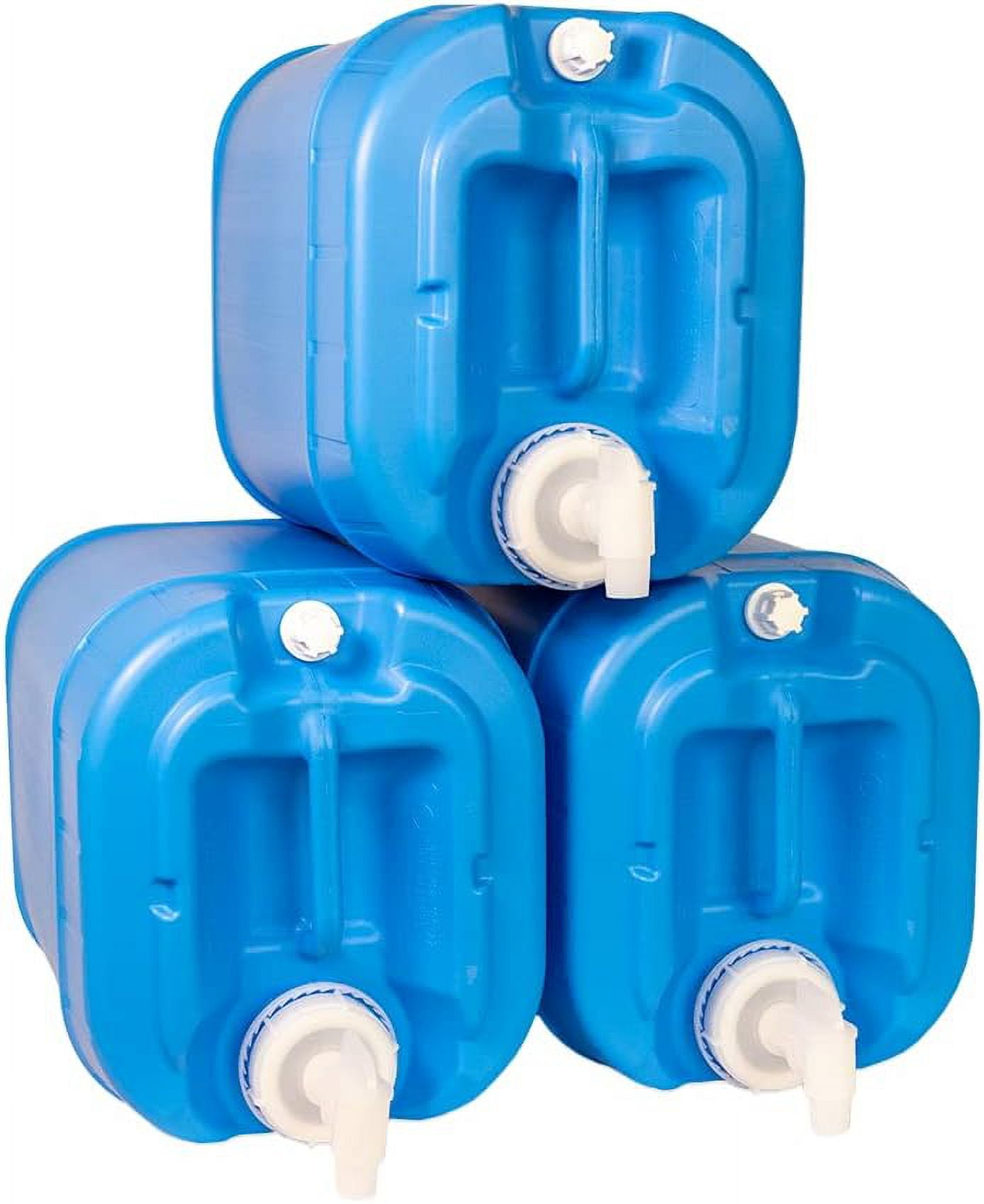 5 Gallon Stackable Water Containers (3Pack) 100 Grade, BPAFree Durable Indoor Outdoor