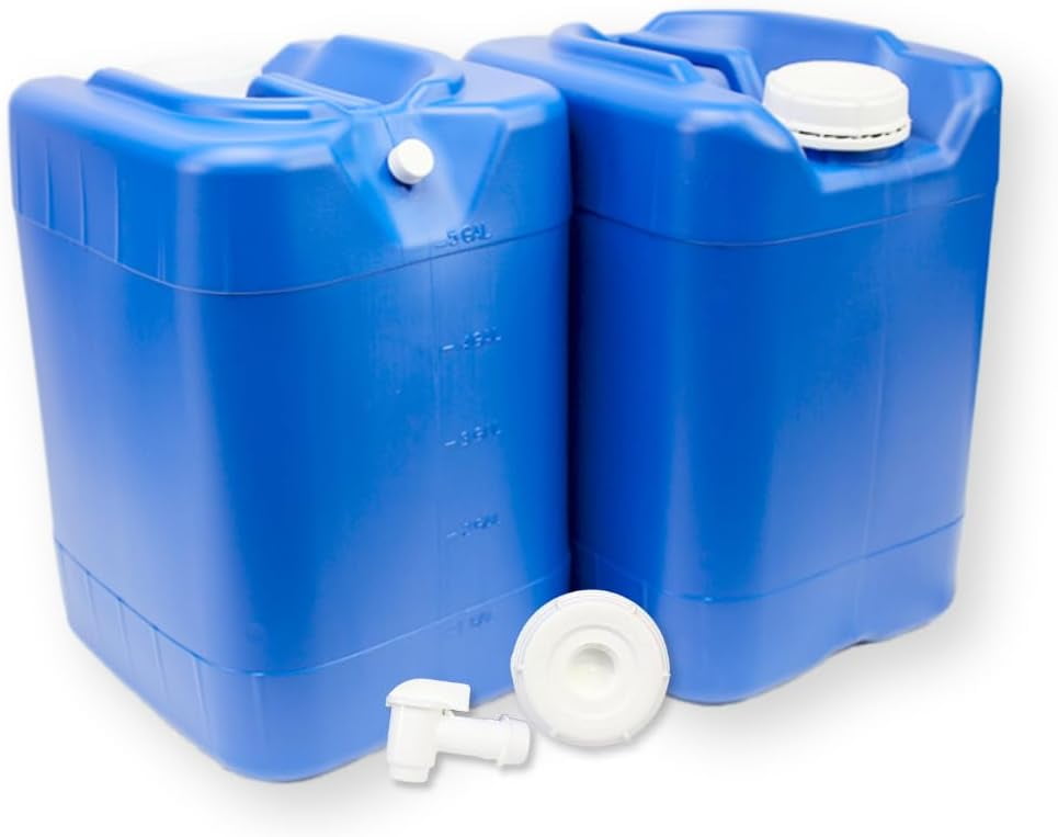 5Gallon Stackable Water Storage Containers, 5 Gallons Each w/Lids