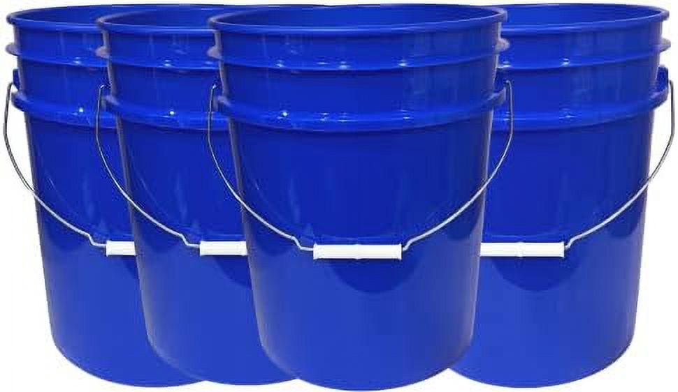 5 Gallon Storage Grade Plastic Bucket Made In ( Pack Of 4 Buckets