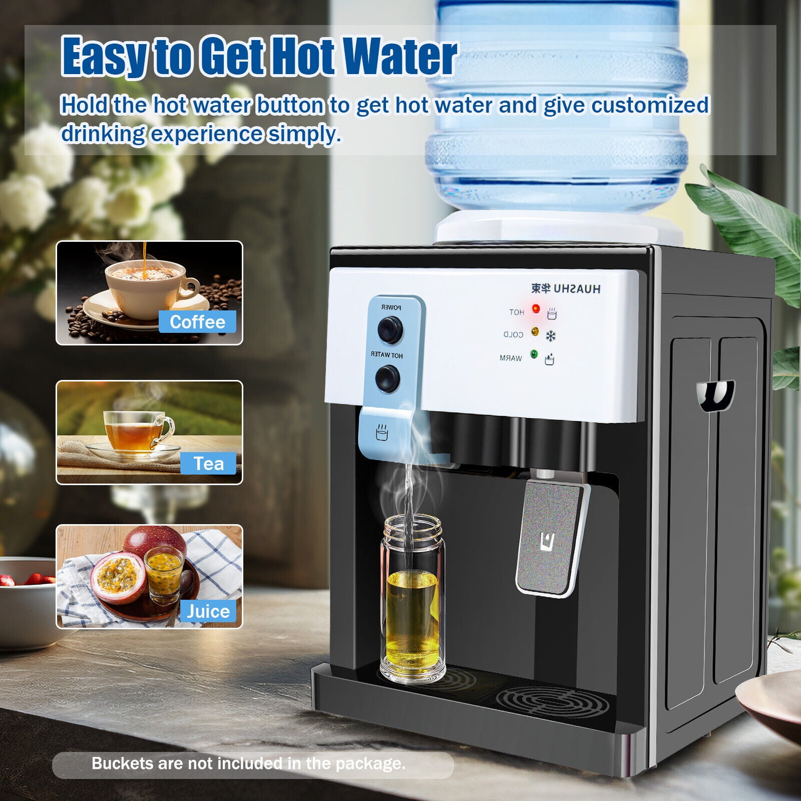 Primo deluxe stainless steel water dispenser top loading hotcoldcool temp walmart