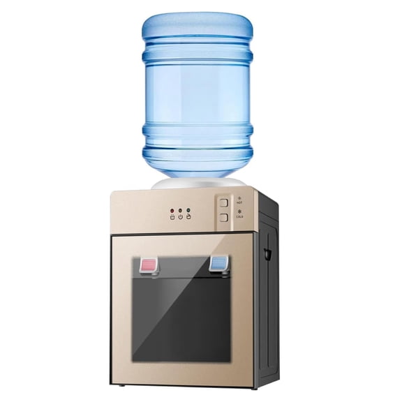 5 Gallon Top Loading Water Cooler Dispenser, Electric Hot Cold Drinking Water Machine for Home, Desktop Automatic Countertop Unit for Office Dorm Room, Gray
