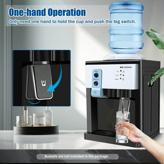 5 Gallon Top Loading Water Cooler Electric Dispenser Countertop Hot + Cold Drinking Machine Rapid Heating