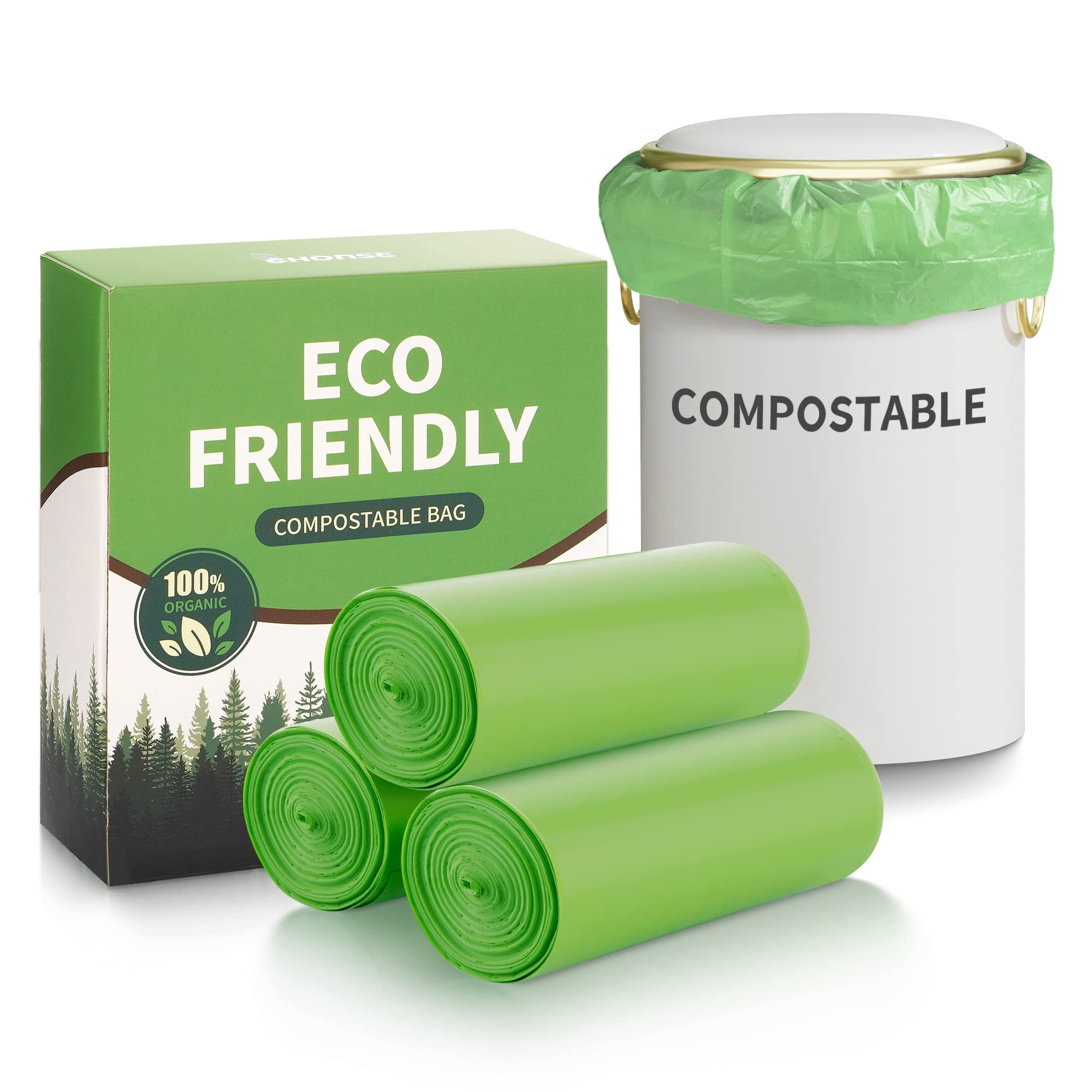 5 Gallon Trash Bags Compostable Compost Small Garbage Bag Extra Thick 0 ...