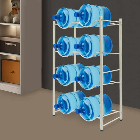 5 Gallon Water Bottle Holder 4-Tier Heavy Duty Water Cooler Jug Rack 5 Gal Water Bottle Jug Rack