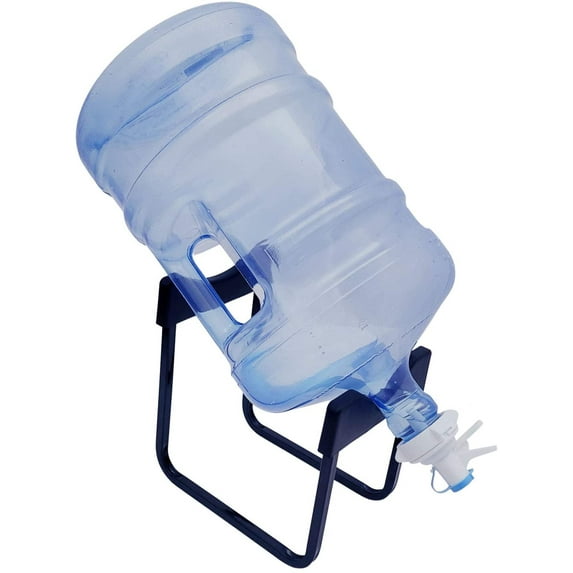 5 Gallon Water Bottle Jug Drink Dispenser Stand Cradle BPA Free Bottle Holder No Leak Non Slip with 55mm Dispenser Valve Nozzle for 55mm Crown Top & Screw Top Bottles (Bottle Not Included)
