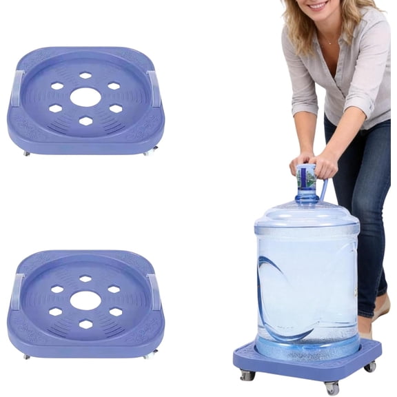 5 Gallon Water Bucket Handcart 12 inch, Bucket Dolly with 4 Swivel Casters, Round Rolling Plant Stand Plant Dolly for Heavy Duty Garden Flower Pot MoversBlue