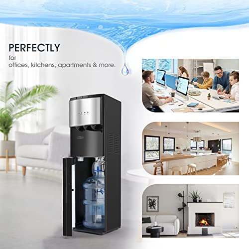 5 Gallon Water Dispenser, Bottom Loading Hot Cold Water Cooler,3