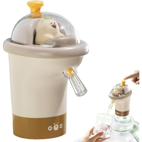 5 Gallon Water Dispenser, Electric Water Bottle Pump Type-C Charging, Portable Automatic Drinking Water Dispenser Pump Jug for Camping, Travel, Home, Kitchen, Office (Gray)