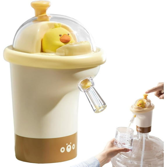 5 Gallon Water Dispenser, Electric Water Bottle Pump Type-C Charging, Portable Automatic Drinking Water Dispenser Pump Jug for Camping, Travel, Home, Kitchen, Office (Yellow)