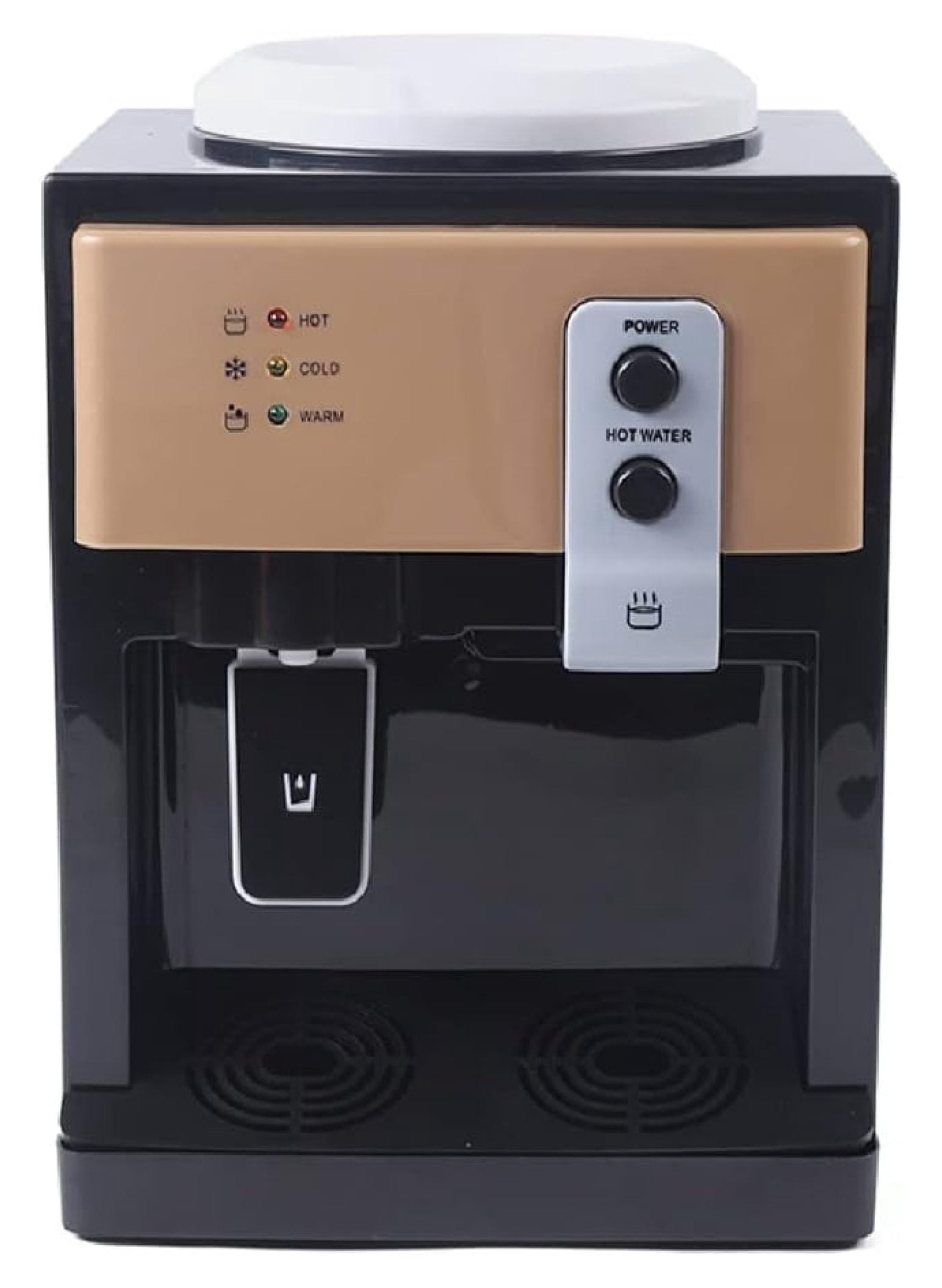 5 Gallon Water Dispenser, Top Loading Hot Cold Water Dispenser for 1.2 to 5 Gallon Bottle, Practiacal Freestanding Countertop Water Cooler with 3 Temperature Setting for Home, Office, and School