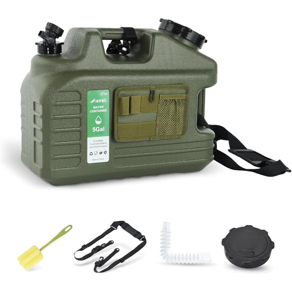 5 Gallon Water Jug, Bpa Free Large Water Jug, Leak-Proof Portable Camping Water Containers, Emergency Water Container for Outdoor Hiking Camping