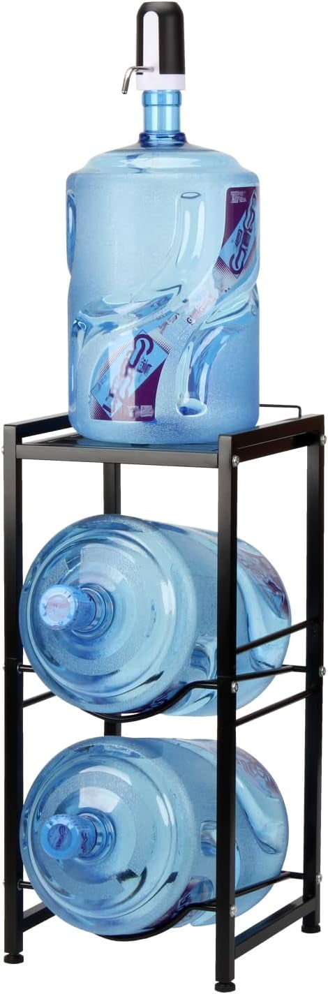 3 Tier Water Bottle Stand For 5 Gallon Bottles Rustic Brown 3-Tier ...