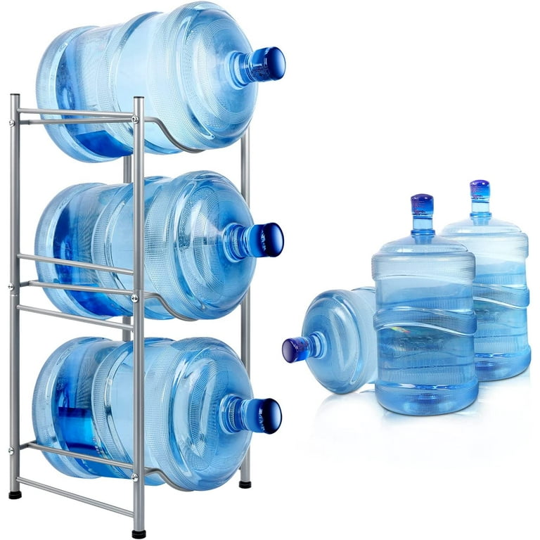 Silver 3 Tier Water Cooler Rack Water Jug Holder Storage Shelf w