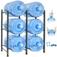 thumbnail image 1 of 5 Gallon Water Jug Holder, 3 Tier Water Jug Rack, Water Jug Stand for 5 Gal Water Bottle, Water Jug Stand, Heavy Duty Water Gallon Holder for 6 Bottles with Lifter and 5 Gallon Water Jug Cap, 1 of 6