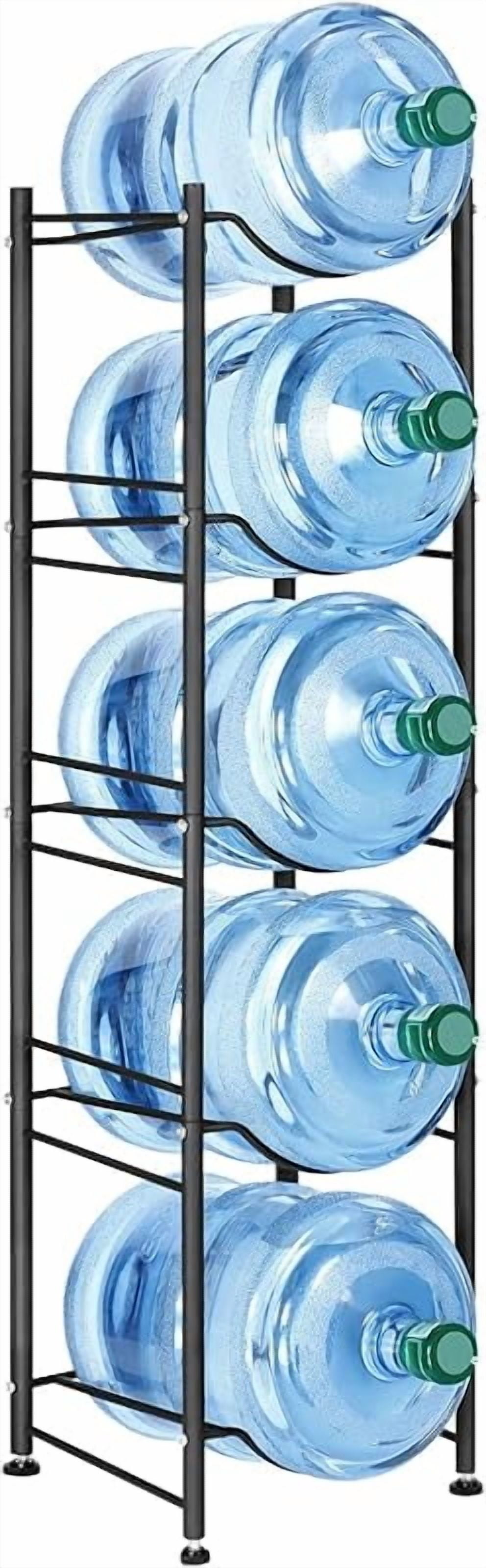 5 Gallon Water Jug Holder, 5 Tier Heavy Duty Water Cooler Jug Storage ...