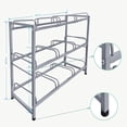 thumbnail image 1 of 5 Gallon Water Jug Holder 9 Jugs Capacity, 3-Tier Heavy Duty Storage Rack, Leak-Proof Organizer for Home Office Garage, 1 of 6