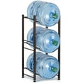 thumbnail image 1 of 5 Gallon Water Jug Holder Water Bottle Storage Rack, 3 Tiers, Dark Brown, 1 of 6