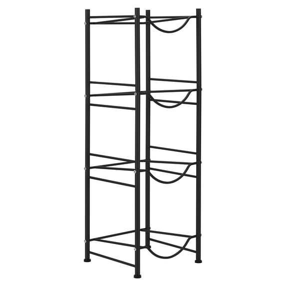 Oumilen 5 Gallon Water Jug Holder Water Bottle Storage Rack 4-Tier, Black