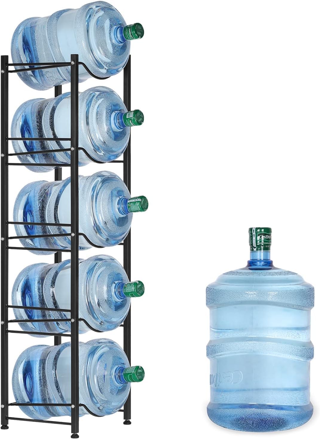 5 Gallon Water Jug Rack, 5Tier Water Bottle Holder Storage Rack, Water