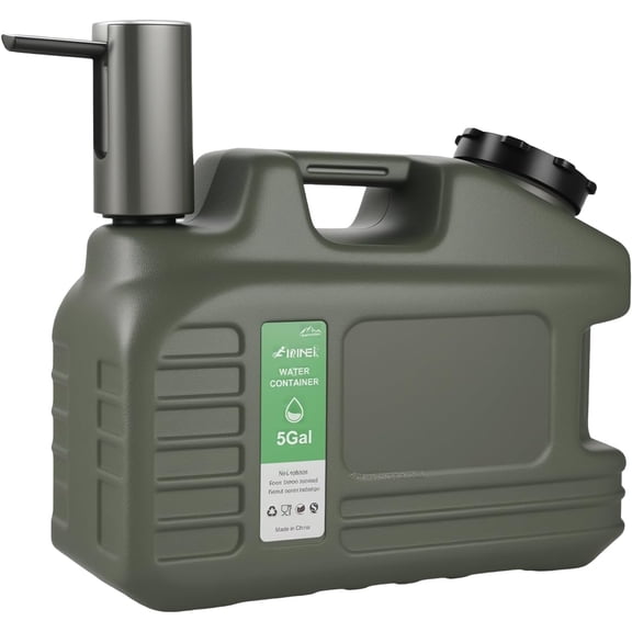 5 Gallon Water Jug with Automatic Touch Control Pump, Bpa Free Portable Large Spigot, Emergency Storage Containers for Outdoor Hiking Camping