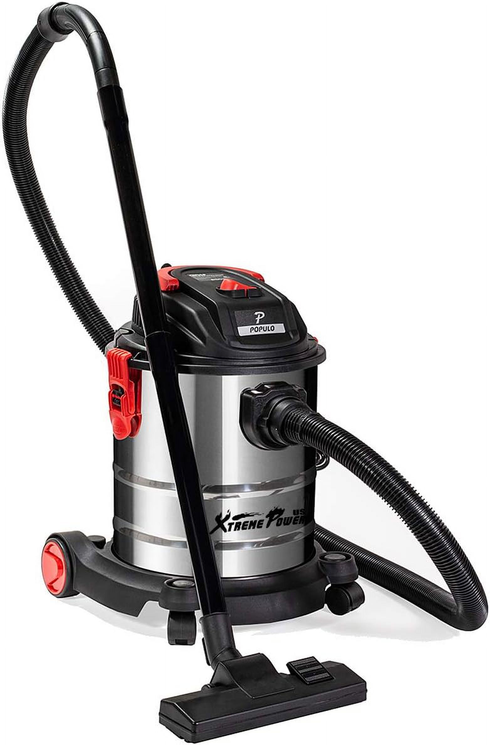 5 Gallon Wet And Dry Vacuum Stainless Steel Bucket 3Functions Vacuum