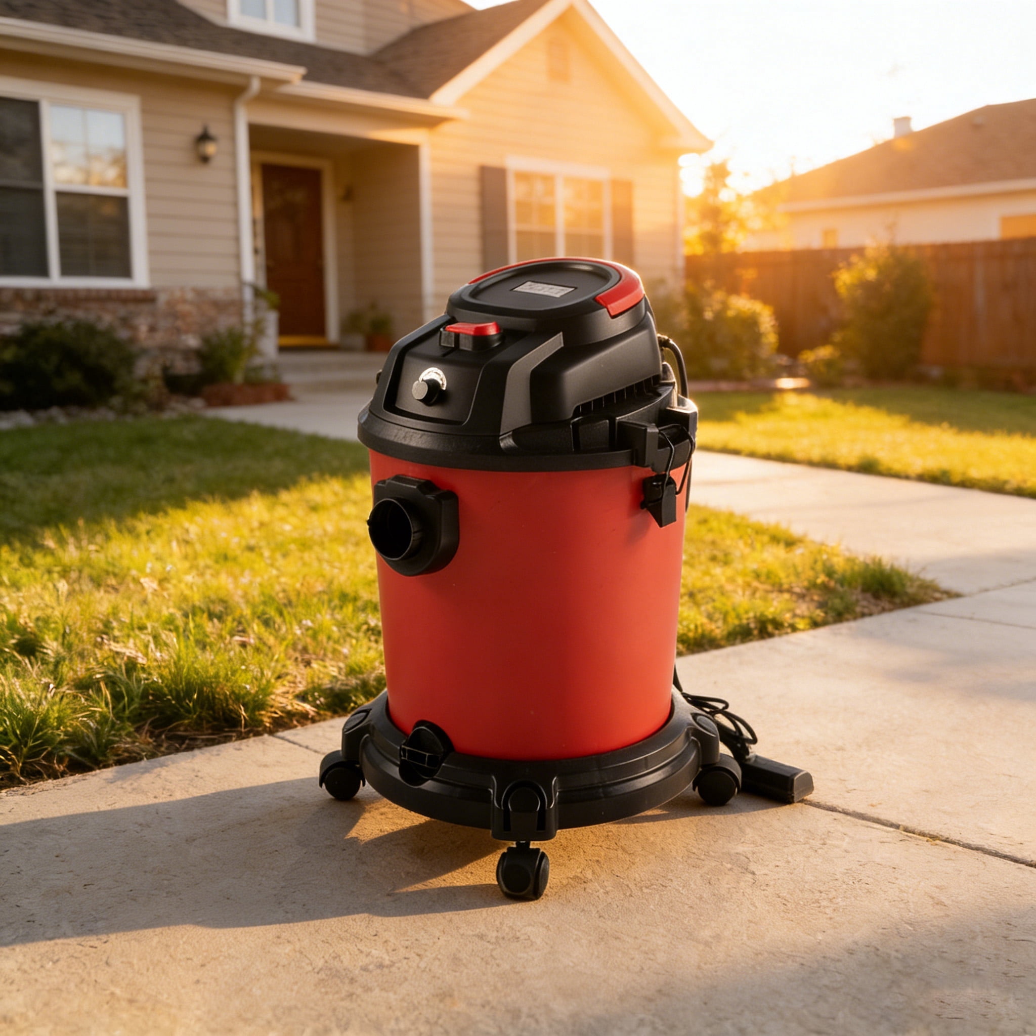 5 Gallon Wet Dry Vac, 4.3 Peak HP 3 in 1 Shop Vacuum with Blower & Variable Speed, for Car Floor Upholstery Gap Cleaning – Red