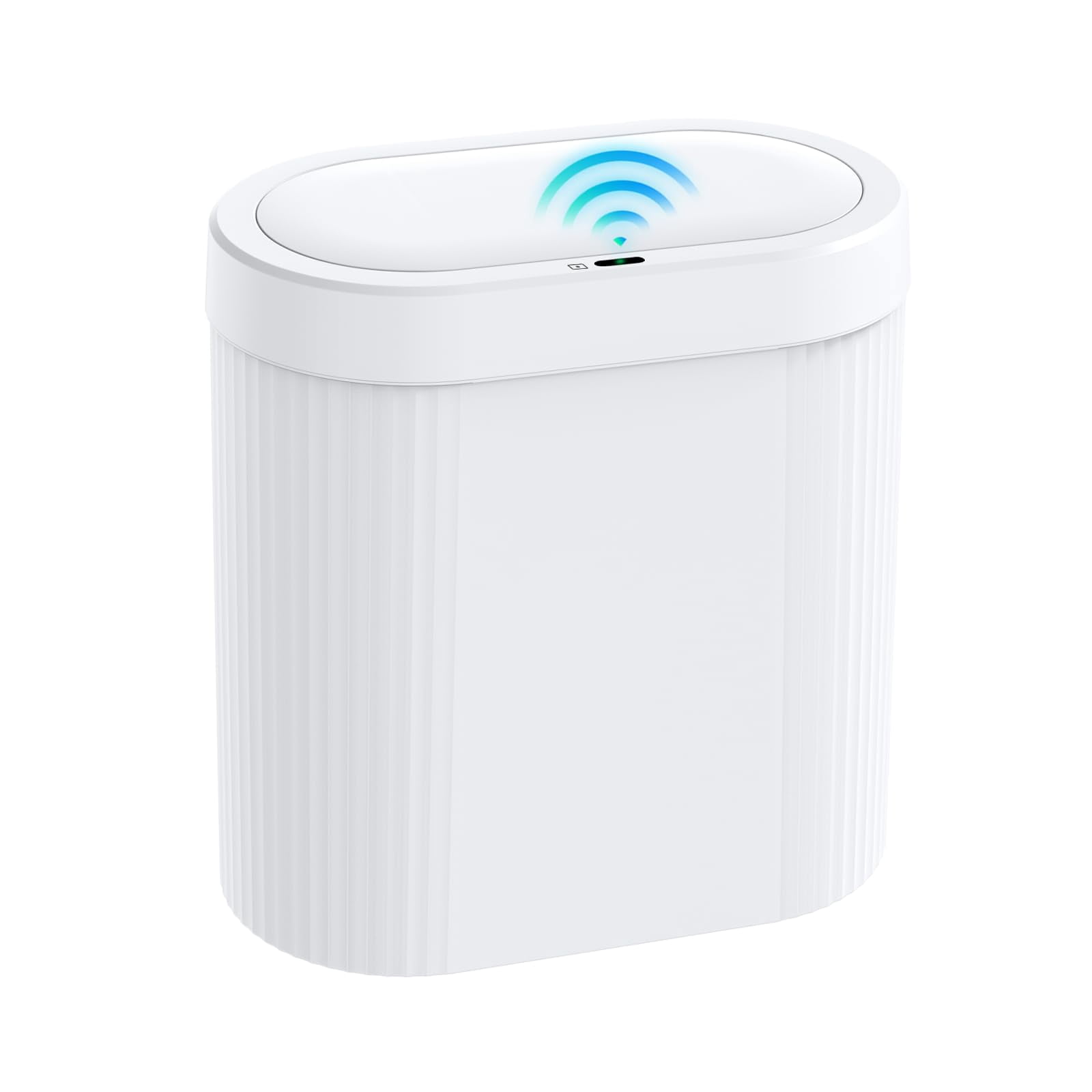 5 Gallon White Automatic Motion Sensor Touchless Garbage Can