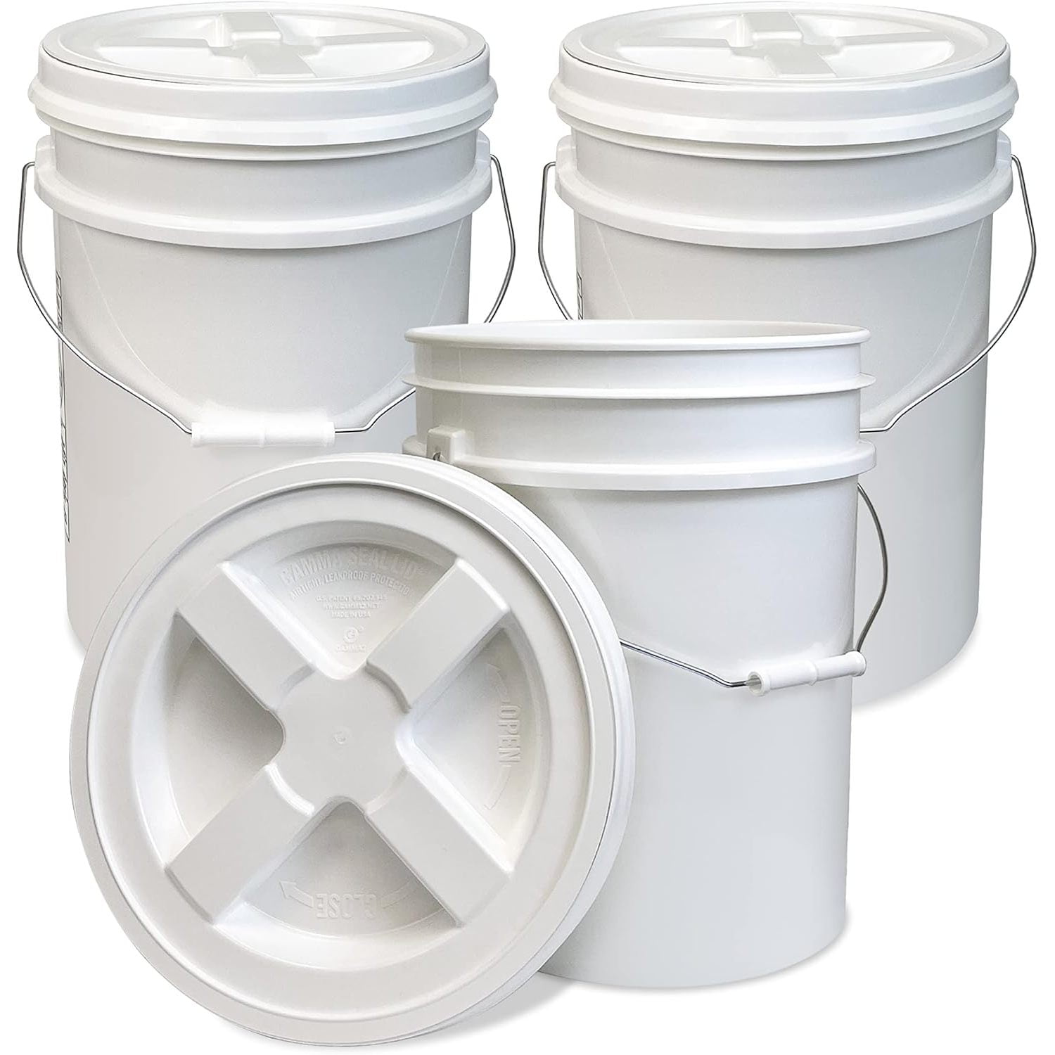 5 Gallon White Bucket & Gamma Seal Lid www.walmart.com