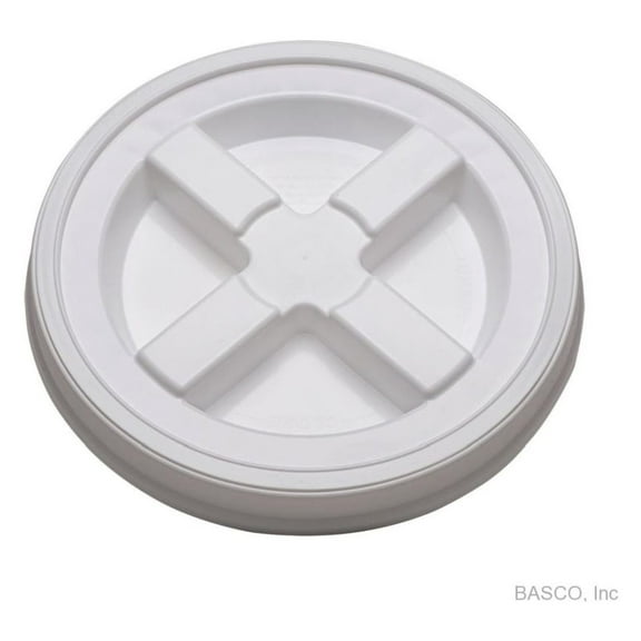 5 Gallon White Gamma Seal Screw Top Removable Lid- 6 Pack
