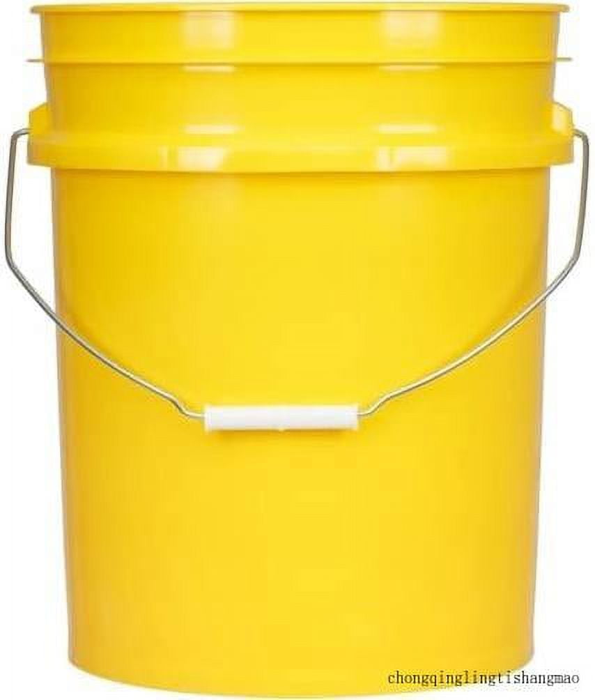 5 Gallon Yellow Plastic Bucket Only (Pack Of 40, Yellow) Durable 90