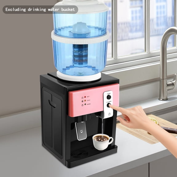 5 Gallons Hot & Cold Water Dispenser, Water Cooler 3 Temperature Settings - Hot, Cold & Warm Top Loading Design Countertop Water Dispensers with Cooling Holes on The Back for Bedroom Office